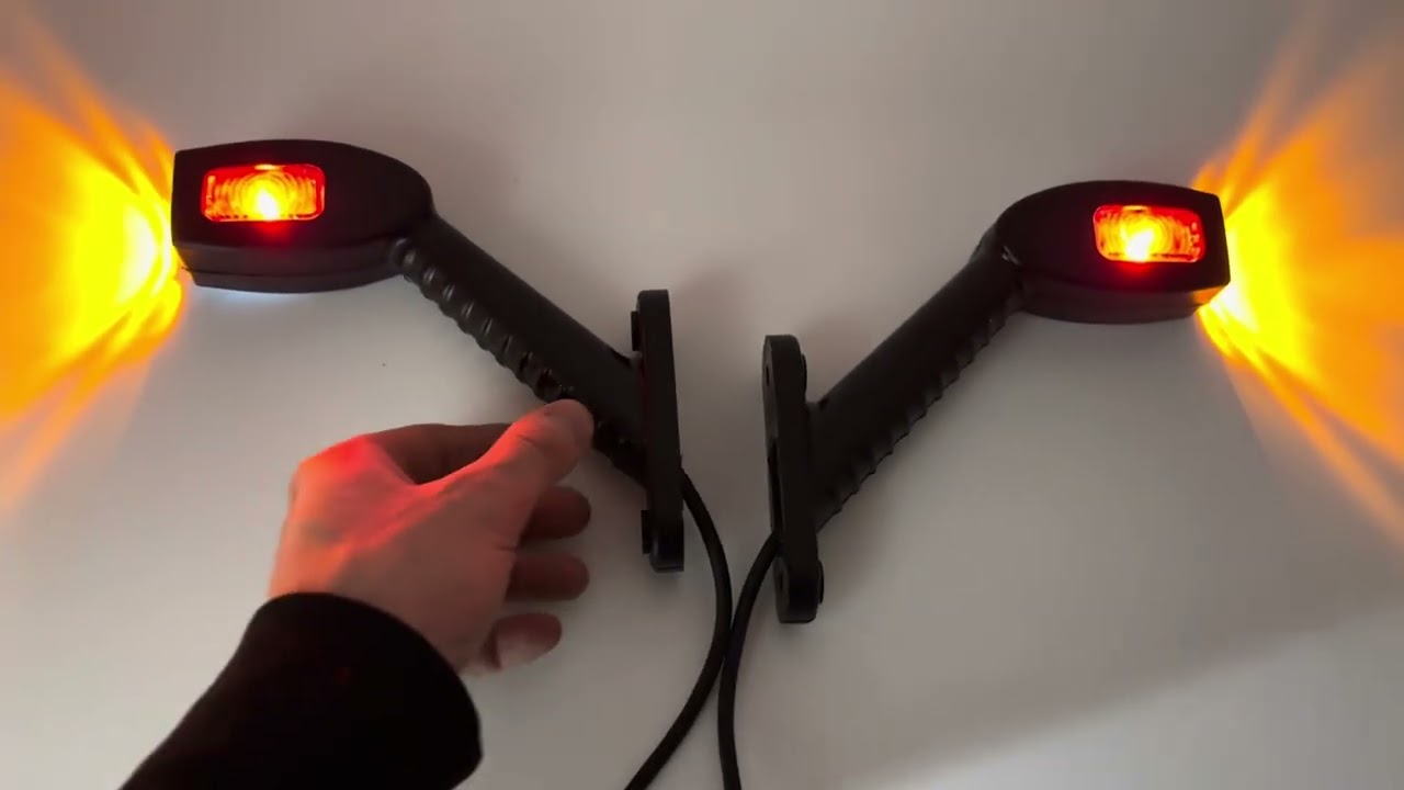 Lampki obrysowe led obrysowki gumowe rogowe DUŻE do naczepy busa 12v 24v