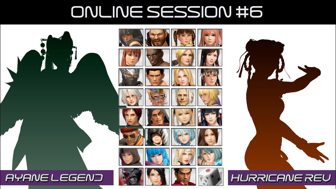 DOA6 Online Session #6 - Ayane Legend (Nyotengu) vs Hurricane Rev (Leifang)