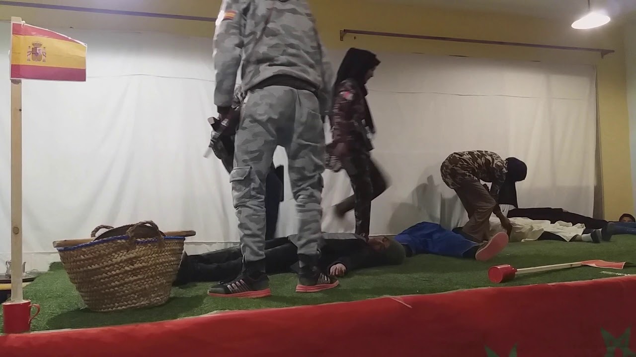 لوحة تعبيرية حول استقلال المغرب ا ثانوية الجرف الإعدادية ا مونطاج يوسف دعنوني