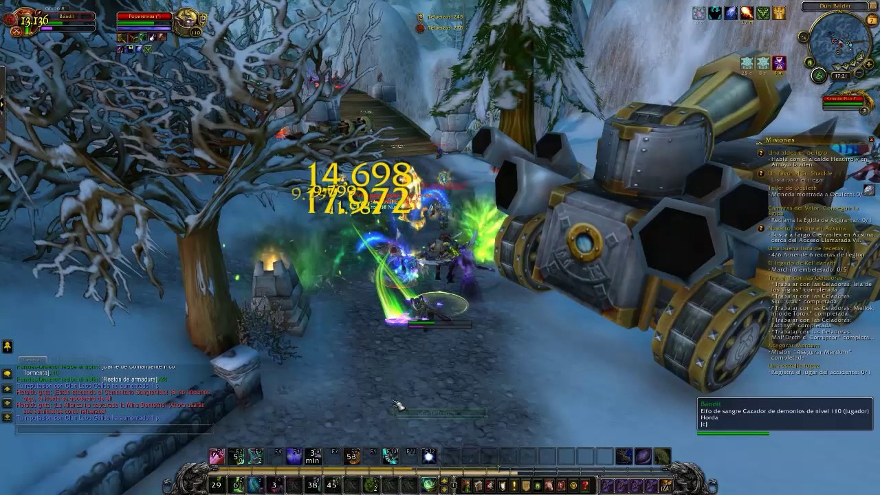 World Of Warcraft legion - PvP Bg 110 - 7.1.5 CAZADOR DE DEMONIOS - no me lo creo