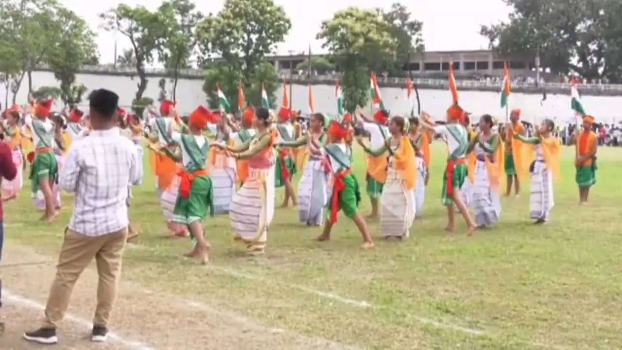 Vande Maataram dance by UN Academy kokrajhar||At 78th independent day celebration #borovlog
