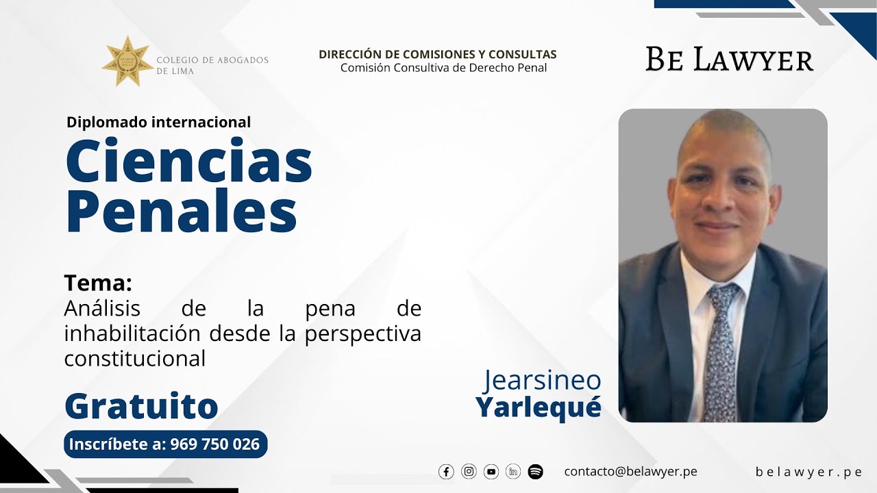 9. Análisis de la pena de inhabilitación desde la perspectiva constitucional | Be Lawyer