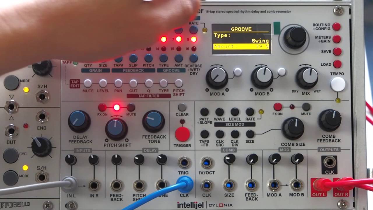 Intellijel Designs Rainmaker Delay Parameter Basics - Clockface Modular -