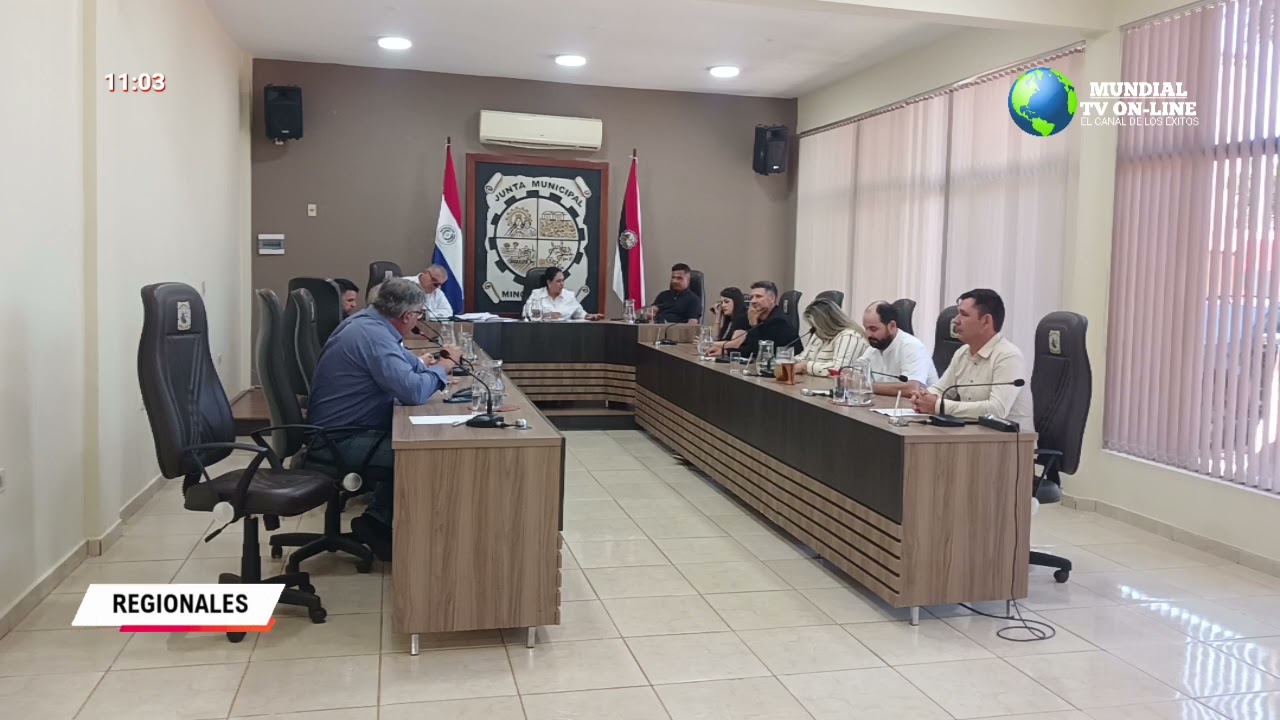 Sesión de la junta municipal de Minga Guazú