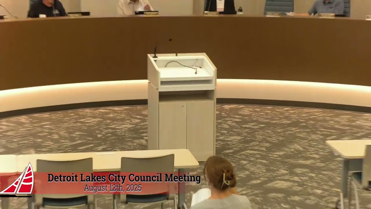 City of Detroit Lakes Regular City Council Meeting August 12th, 2025