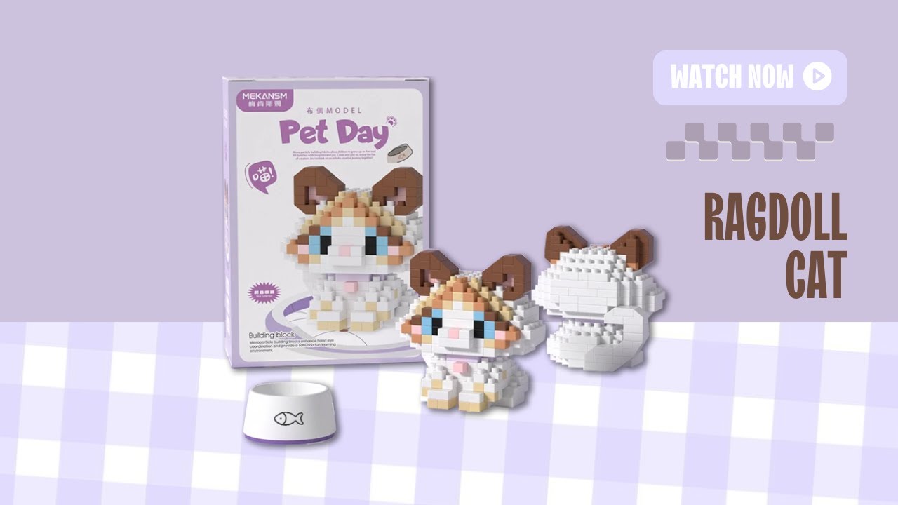 Speed Build Lego Bricks - Ragdoll Cat