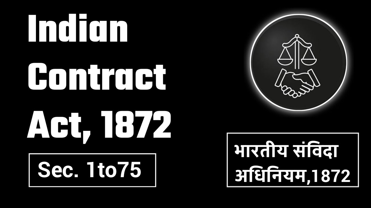 Indian Contract Act, 1872 in Hindi | Contract Law | Contact Law full class