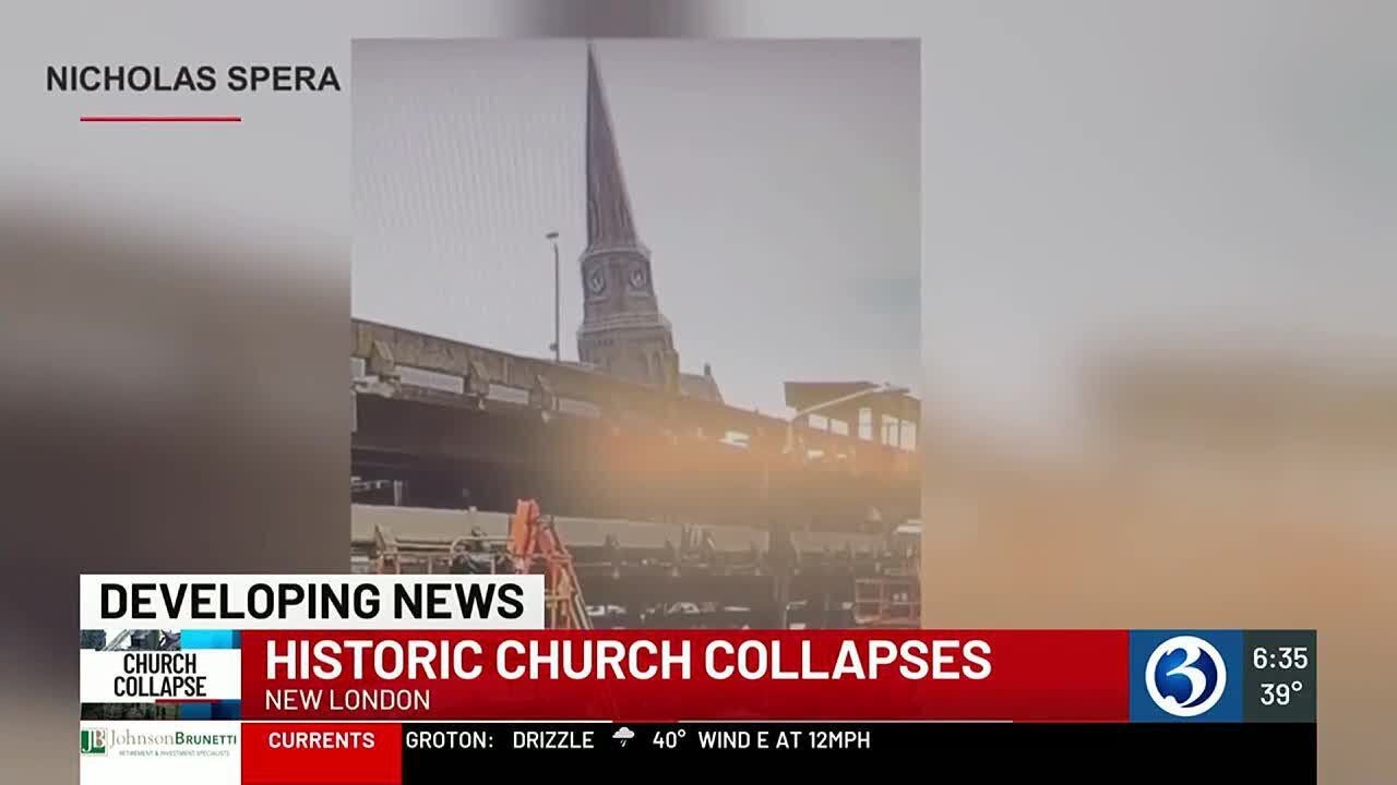 VIDEO: Multiple state agencies investigate New London church collapse