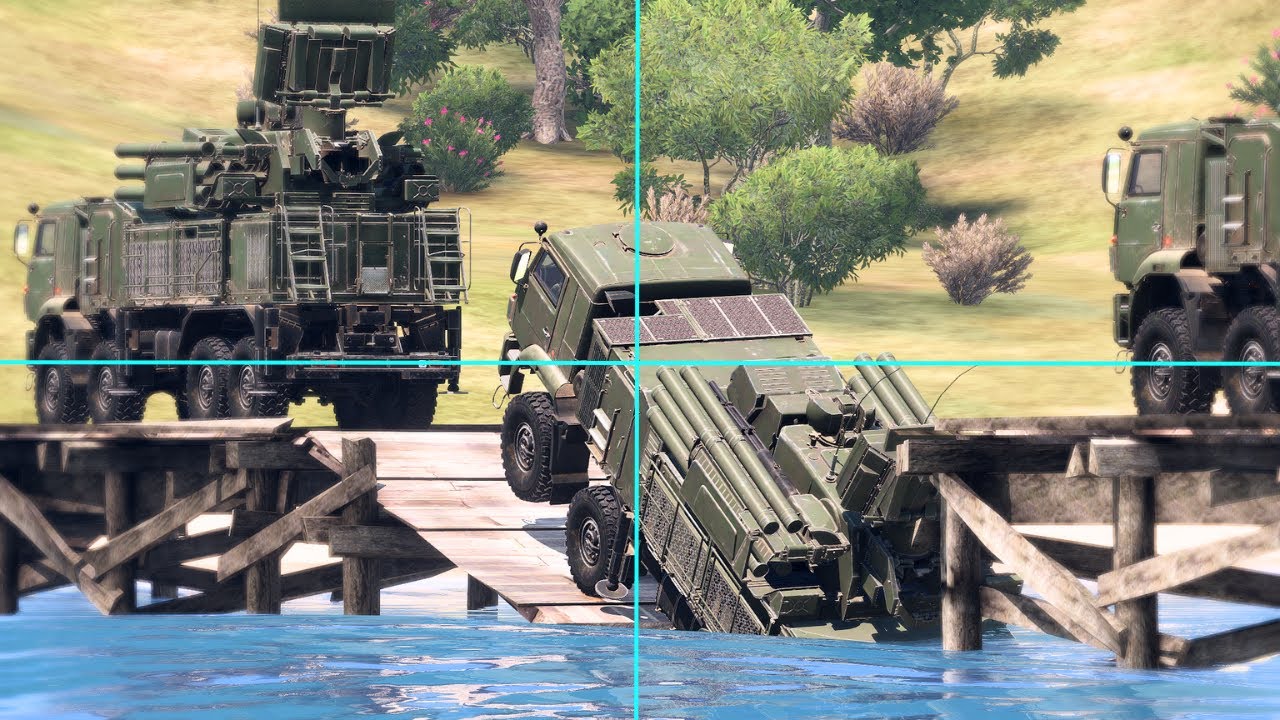 Russian Missile Truck After Falling From Wooden Bridge Destroyed By Missile