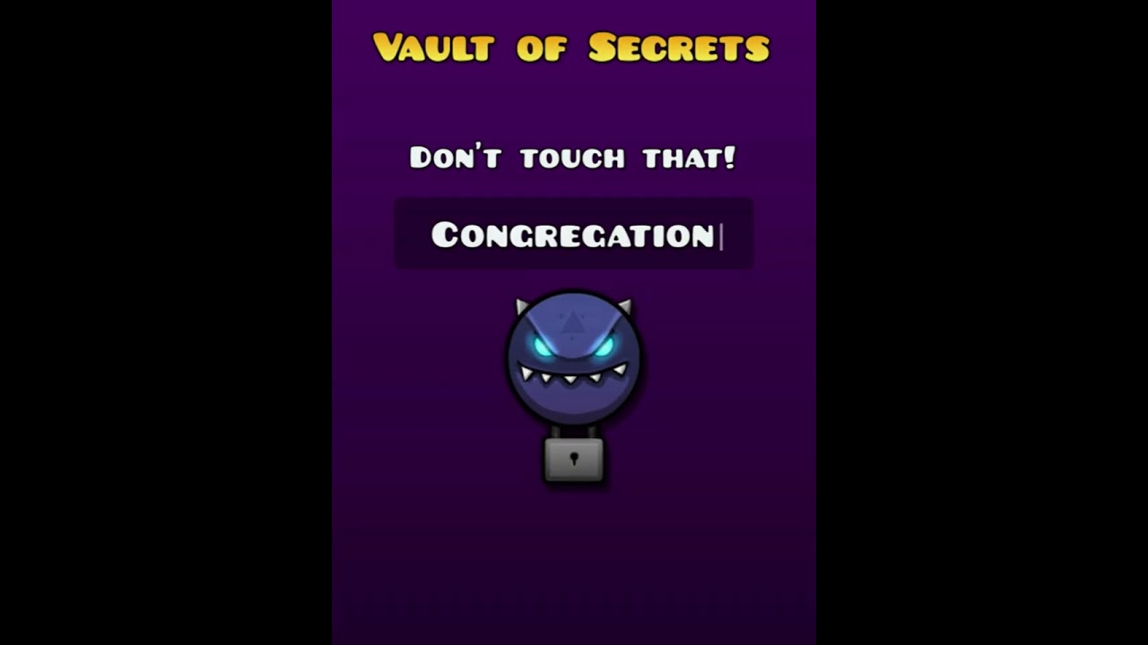 The VAULT Of CONGREGATION!? 😨 | Subscribe |#shorts #geometrydash #funny #congregation #memes