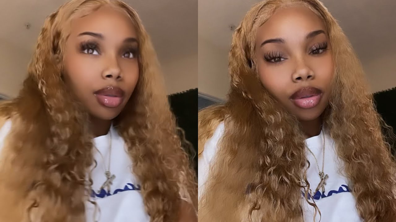 BEYONCE INSPIRED HONEY BLONDE WATER WAVE WIG TUTORIAL | Yolissa Hair