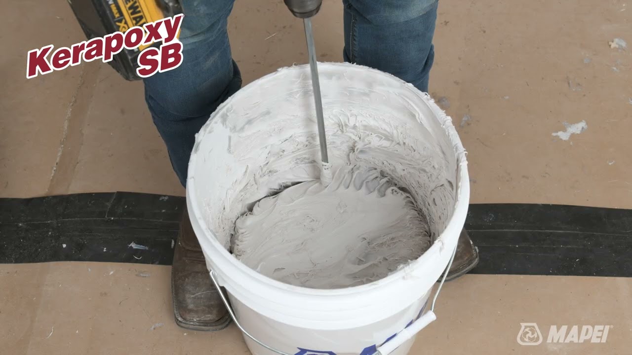Нанесение эпоксидного раствора Kerapoxy SB и SB Rapid Spot Bonding от MAPEI