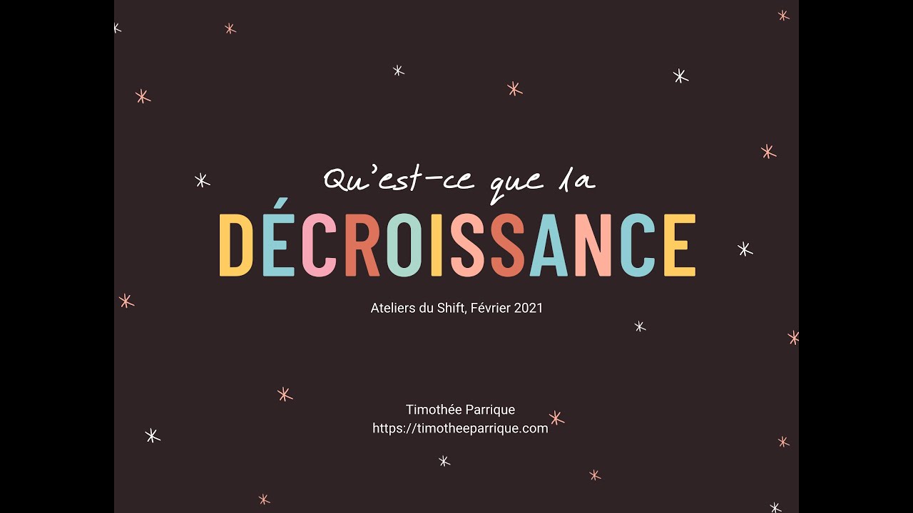 Timoth&eacute;e Parrique: Qu'est-ce que la d&eacute;croissance ?