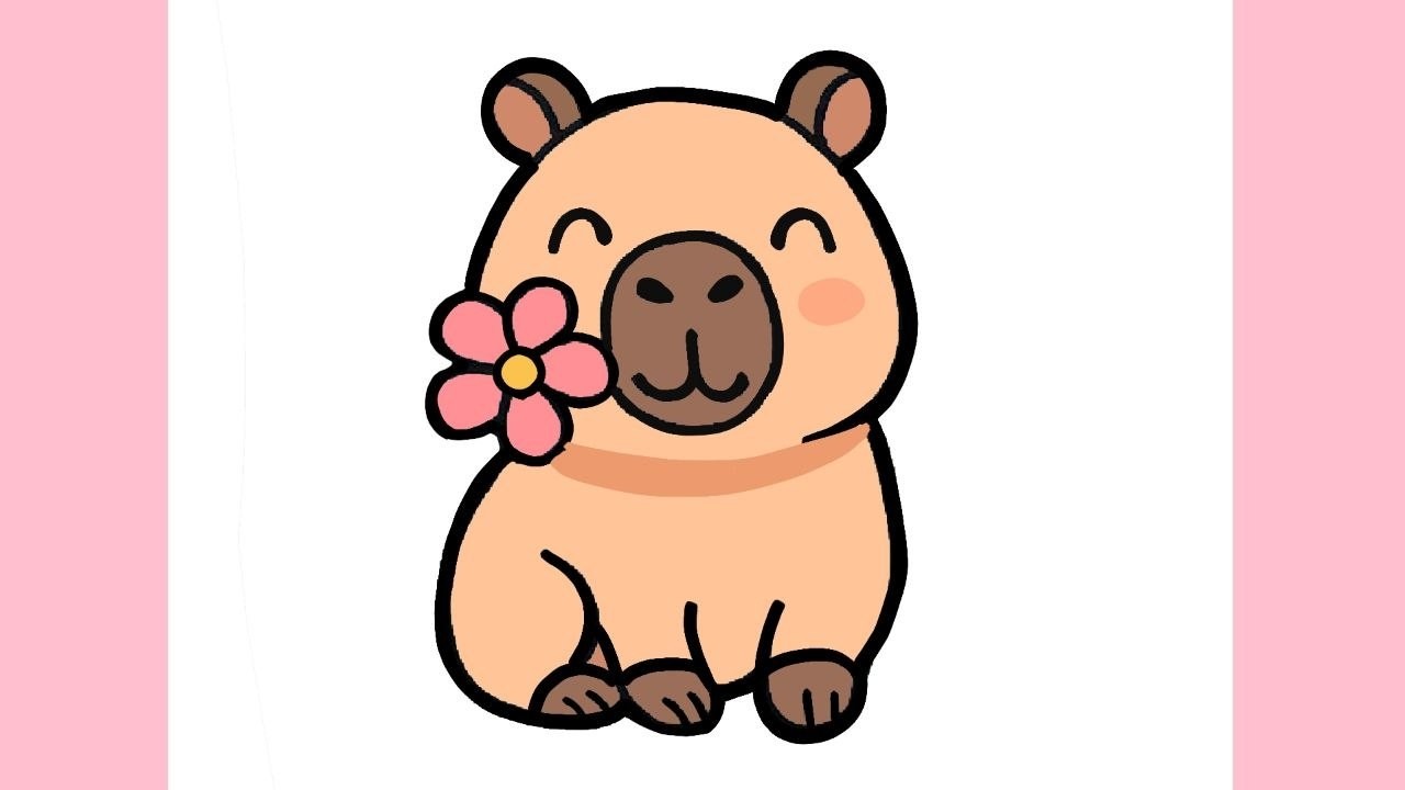 HOW TO DRAW A CUTE CAPYBARA | EASY STEP BY STEP ❤ Drawing to draw