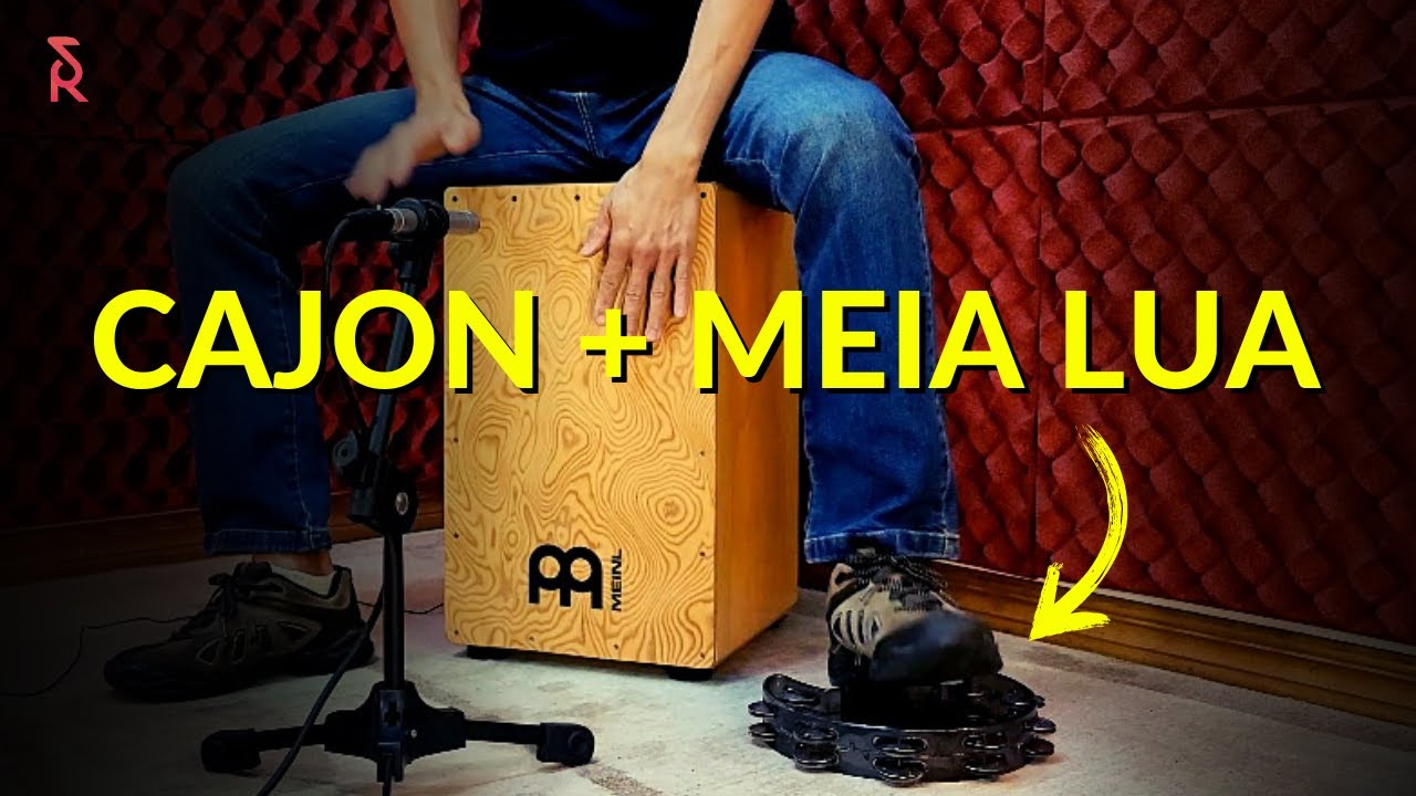 Meia Lua com Cajon | Como tocar Cajon com Pandeirola | Pandeiro Meia Lua com Cajon