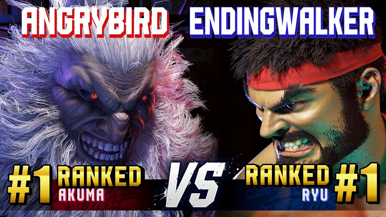 SF6 ▰ ANGRYBIRD (#1 Ranked Akuma) vs ENDINGWALKER (#1 Ranked Ryu) ▰ High Level Gameplay
