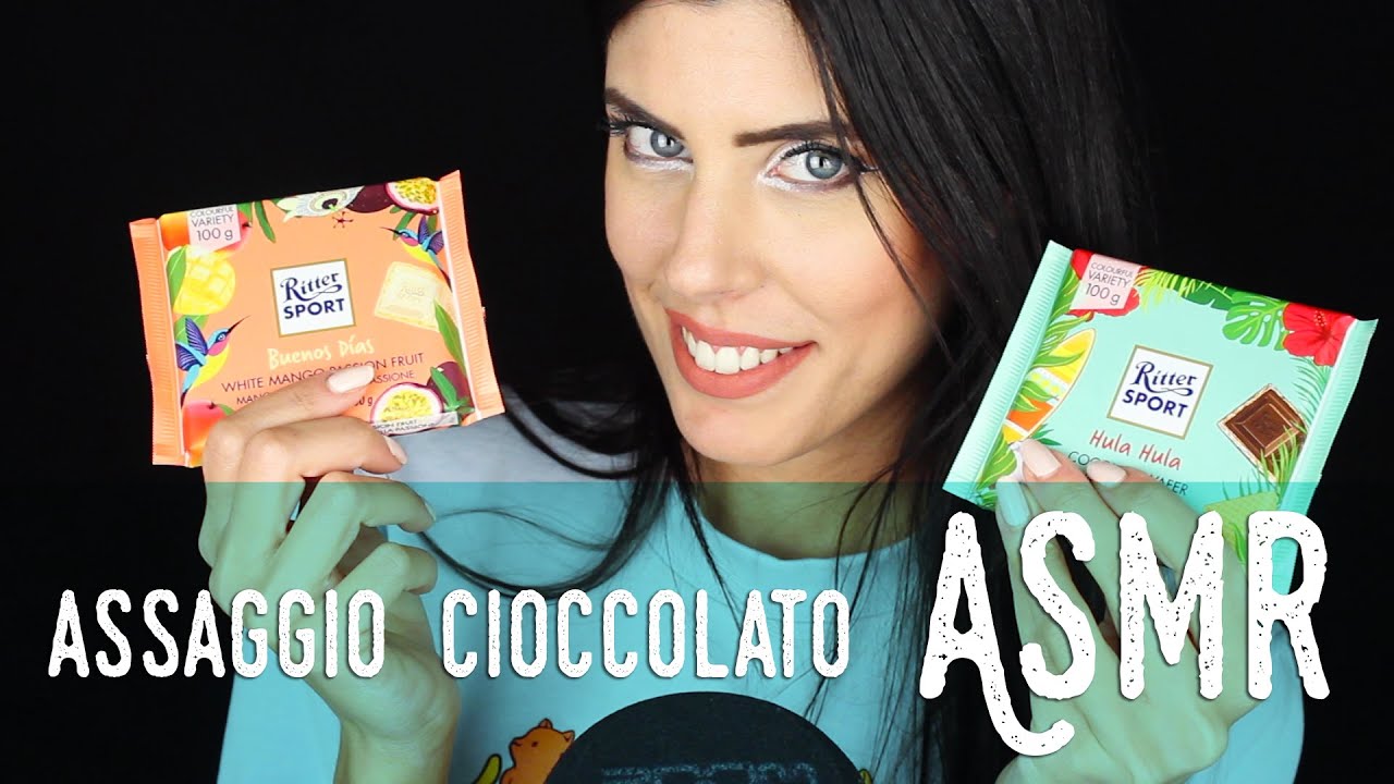 ASMR ita - 🍫 ASSAGGIO RITTER SPORT TROPICALI + CHIACCHIERE (Whispering)