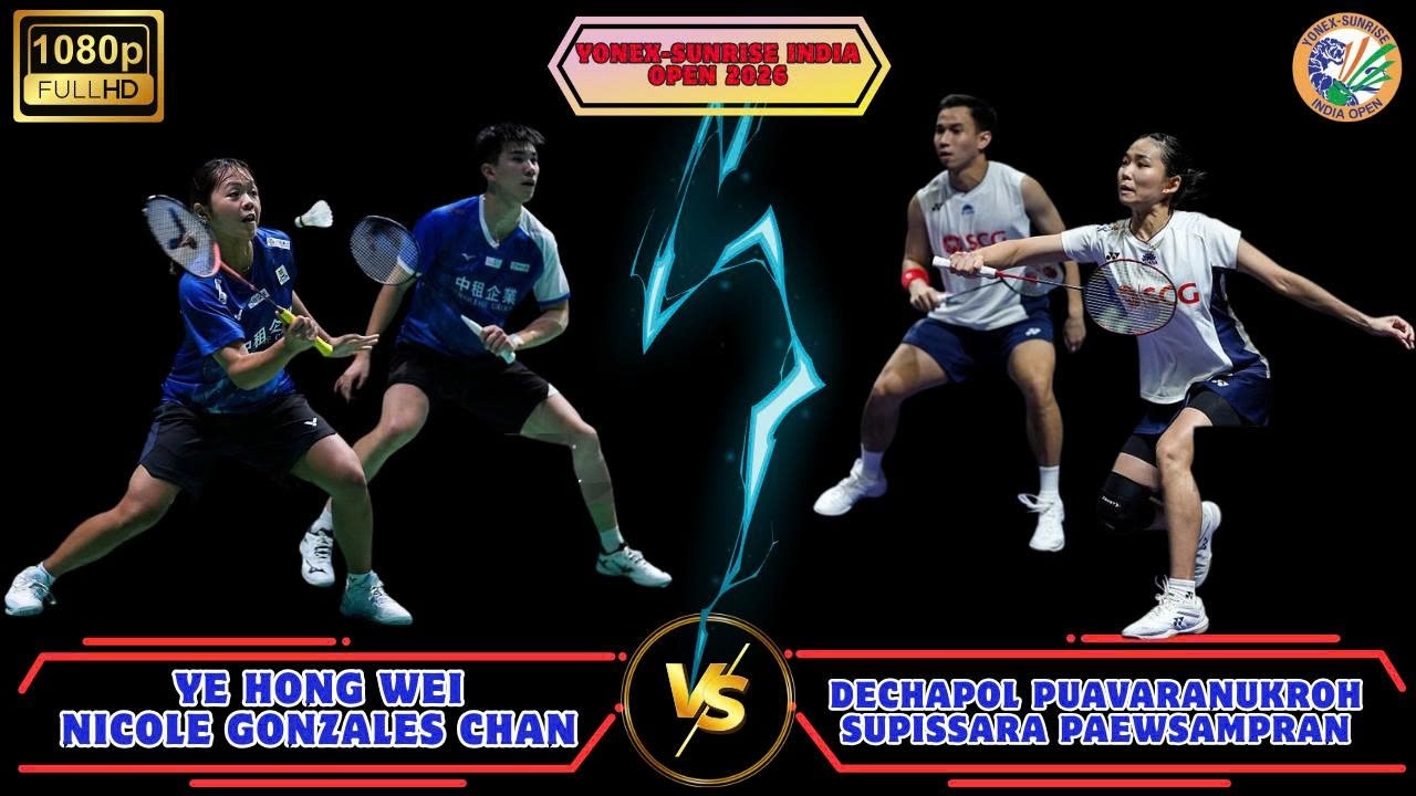 เดชาพล พัววรานุเคราะห์ & ศุภิสรา แพ้วสัมฤทธิ์ vs เย่ หงเหว่ย & นิโคล กอนซาเลส ชาน |  India Open 2026