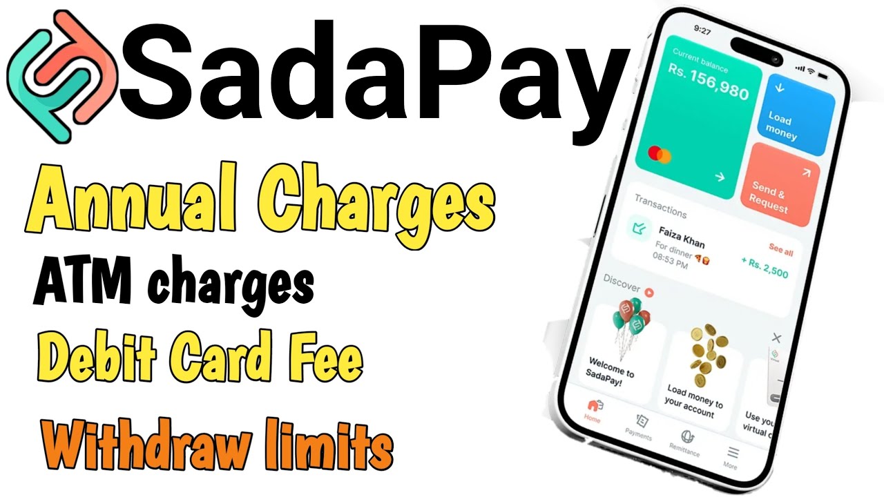SadaPay Annual charges | SadaPay Debit card annual fee | Payment Guide