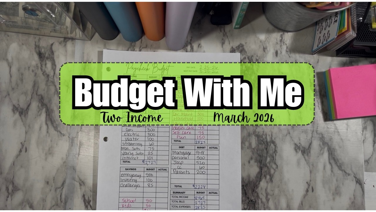 Budget With Me | BRAND NEW Two Income Monthly Budget | March 2026