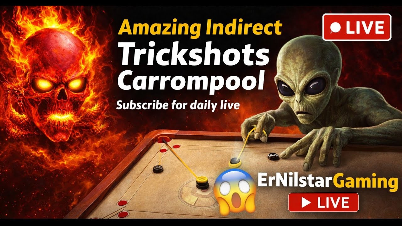 👽🔥Amazing Indirect Trickshots with you💀🫵💥Er Nilstar Yt carrompool live 