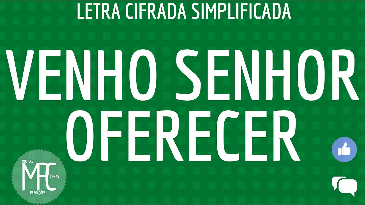 VENHO SENHOR OFERECER COM ESTE VINHO E ESTE PAO CIFRA