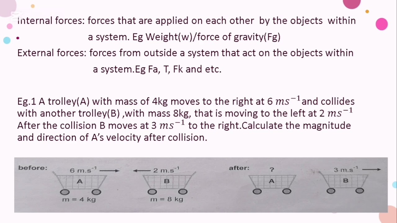 Conservation of Momentum Grade 12 physical sciences 