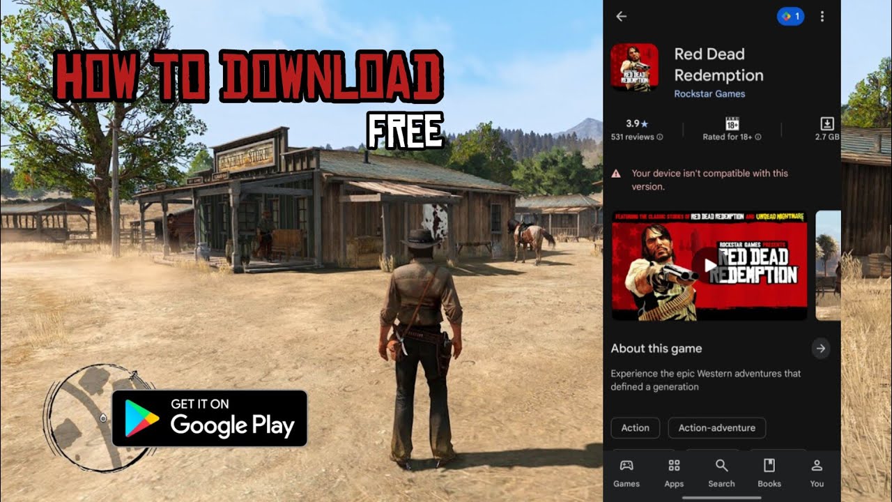How to download red dead redemption mobile device incompatible problem.#game #rdr #rdrnetflix