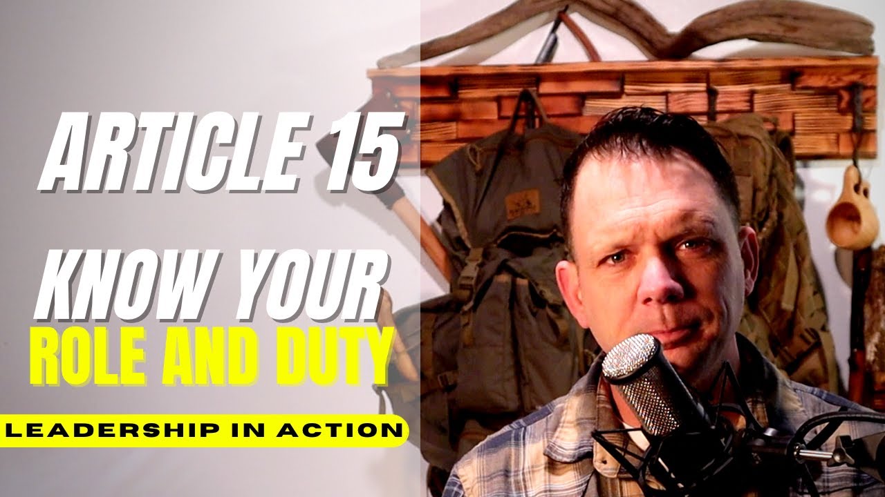 The Article 15 Process -  First Line Leader's Role