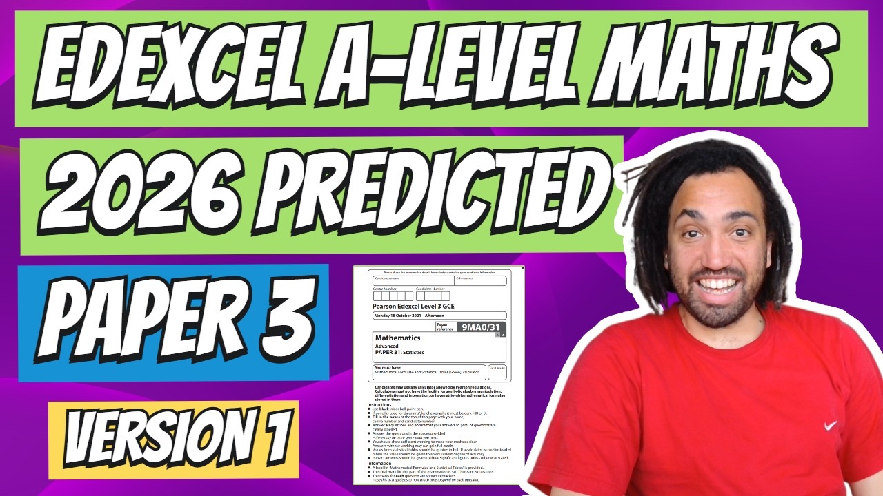 2026 Edexcel Maths A-Level | Predicted Practice Paper 3 Version 1 (Challenging!!)