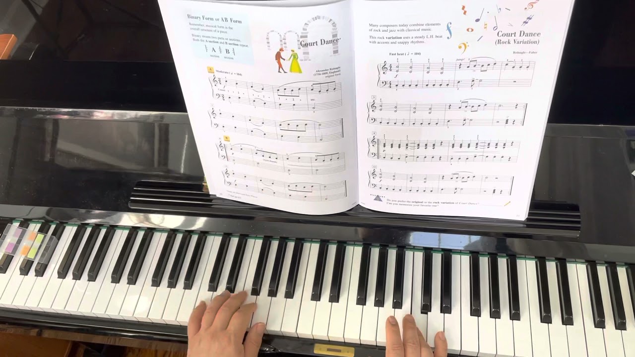 Court Dance-Piano Adventures Level 3A lesson book - Eugene Lee piano