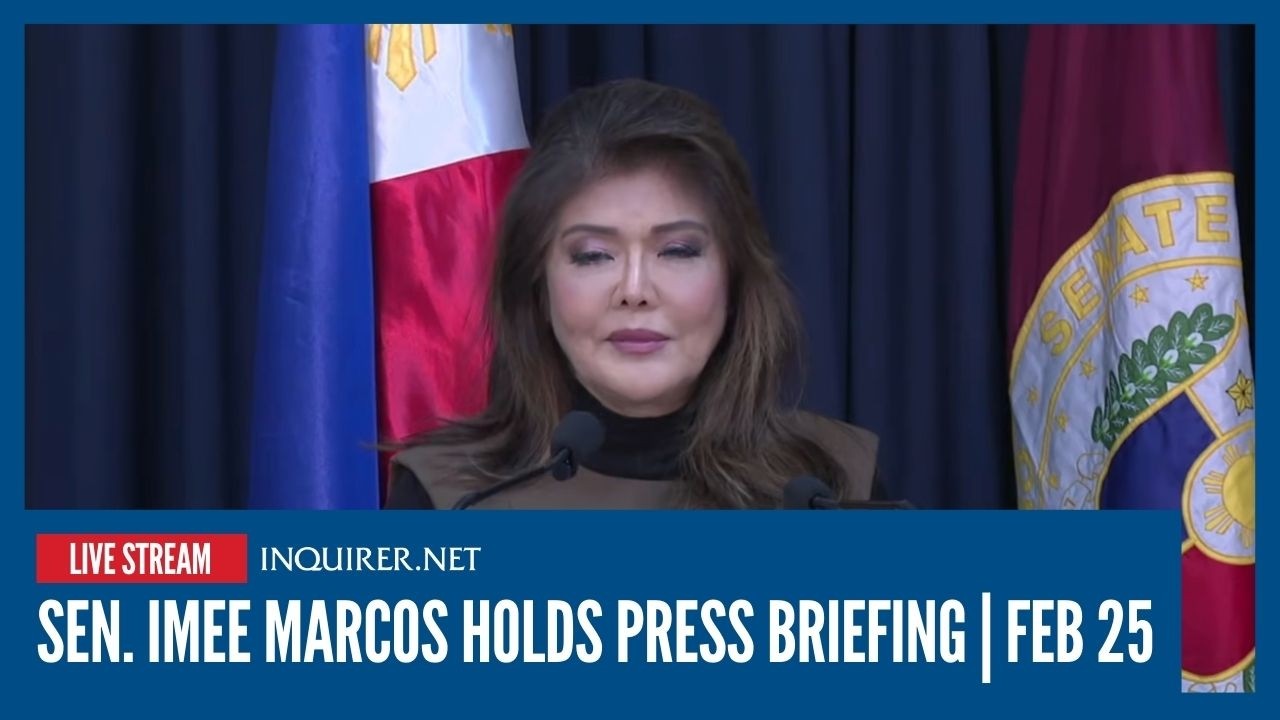 LIVE: Sen. Imee Marcos holds press briefing | Feb 25