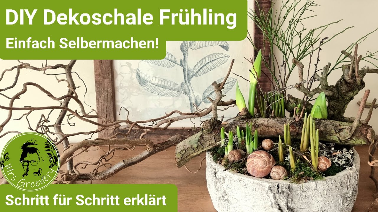 DIY Naturdeko-Schale mit Frühlingsblühern und ganz viel Natur: Schritt für Schritt erklärt