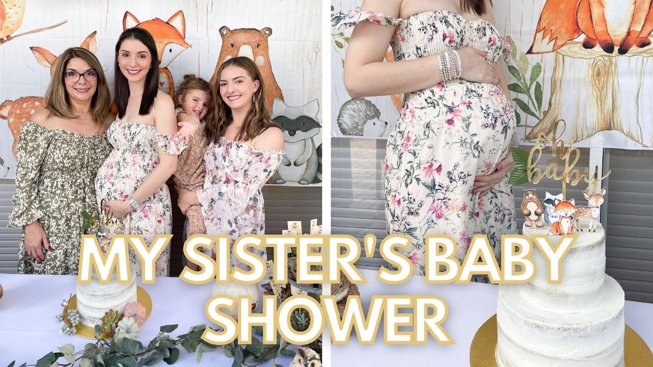 MY SISTER'S BABY SHOWER | WOODLAND THEMED BABY SHOWER 🌿🍂🦊🐿✨| KAYLA BUELL
