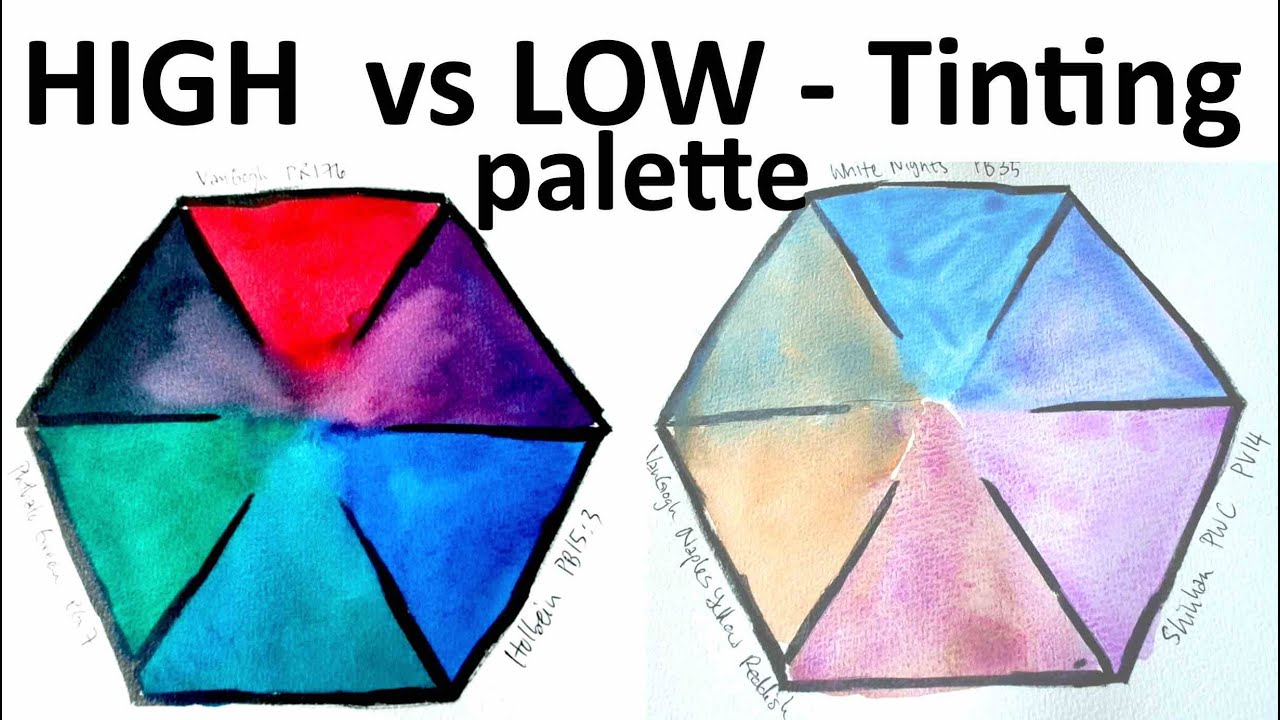 High-Tinting vs Low-Tinting Watercolor Palette