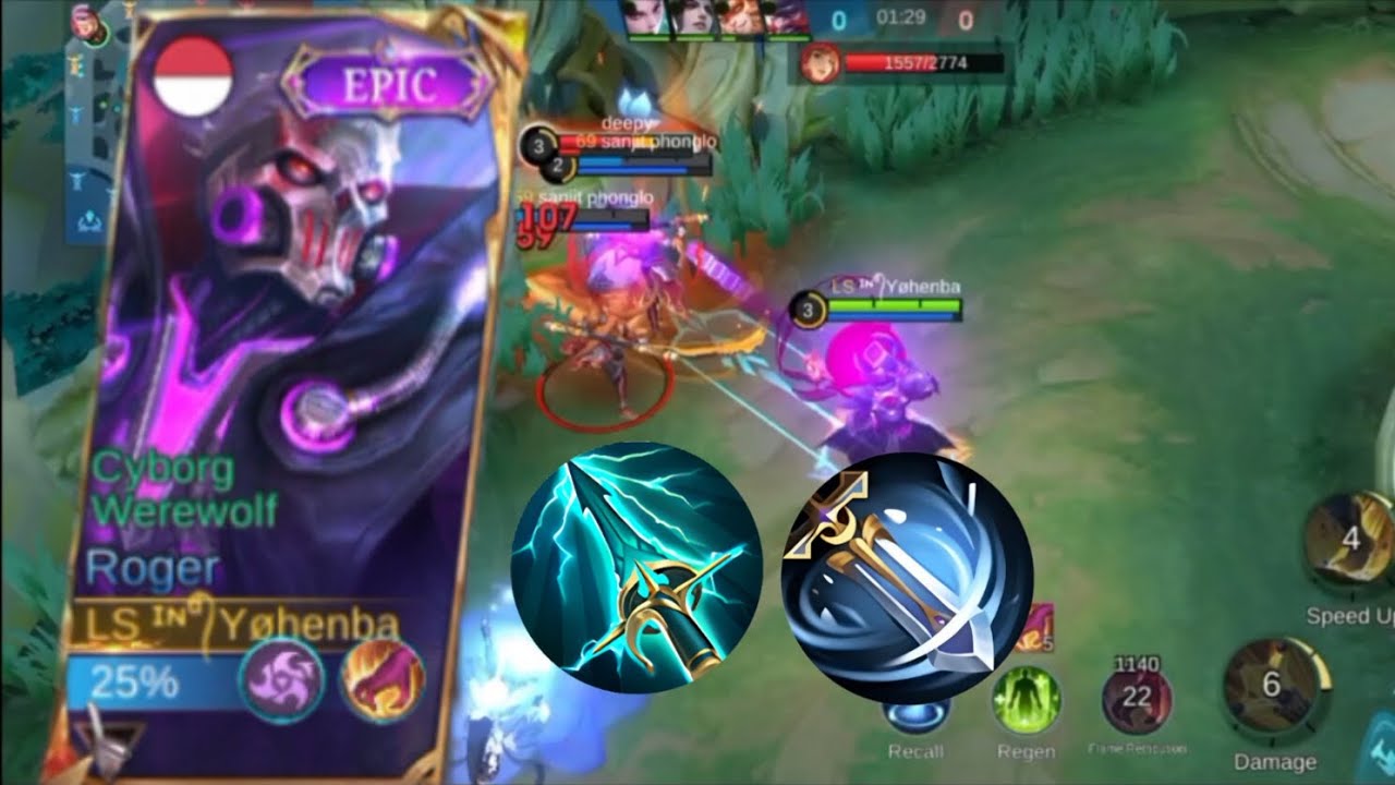 Roger damage #mvp #mobilelegendsbangbang 