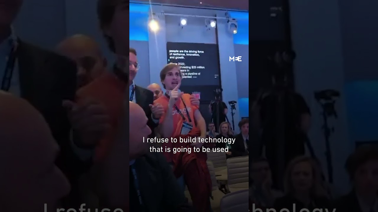 Pro-Palestine protesters disrupt tech conference in New York City