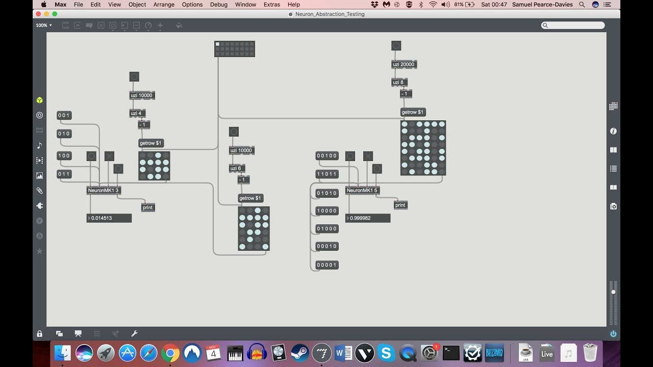 Max/MSP Neural Network Tutorial 2: Abstracting the Neuron & Troubleshooting