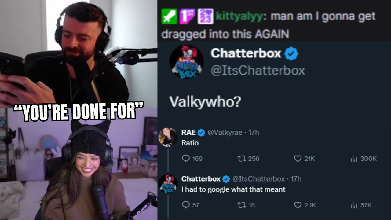 Chatterbox NEVER LEARNED and BULLIES Valkyrae on Twitter + KARMA