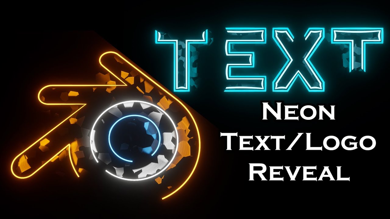 Easiest Neon Text or Logo Reveal - Blender Tutorial