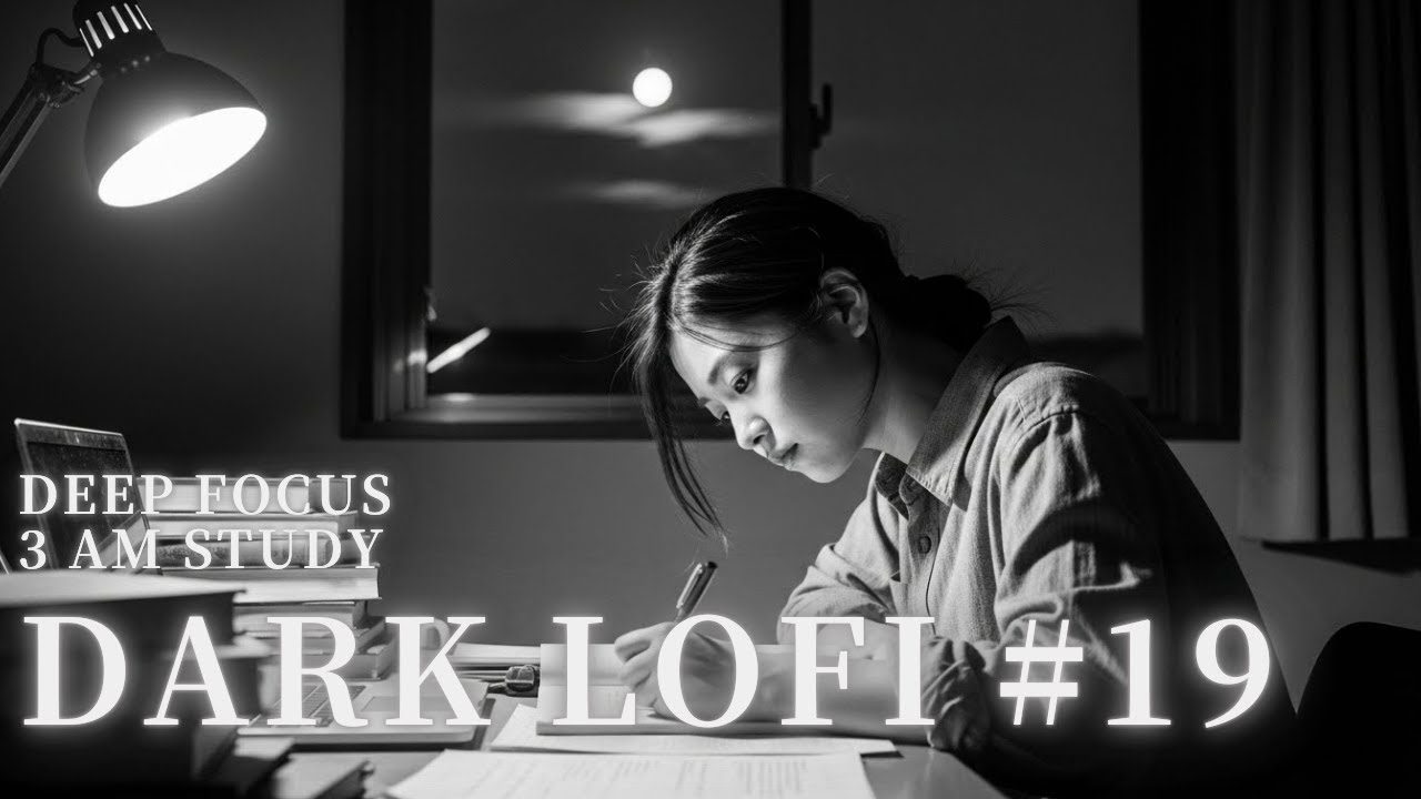 Dark Academia Lofi Study Music 🌙 Late Night Focus [Slowed + No Rain] Vol.19