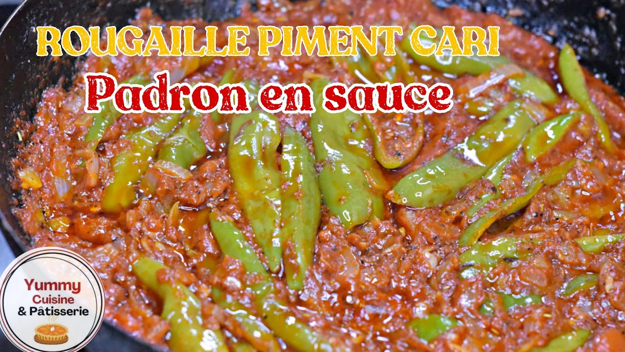Rougaille piment cari / Piment de padron  en sauce