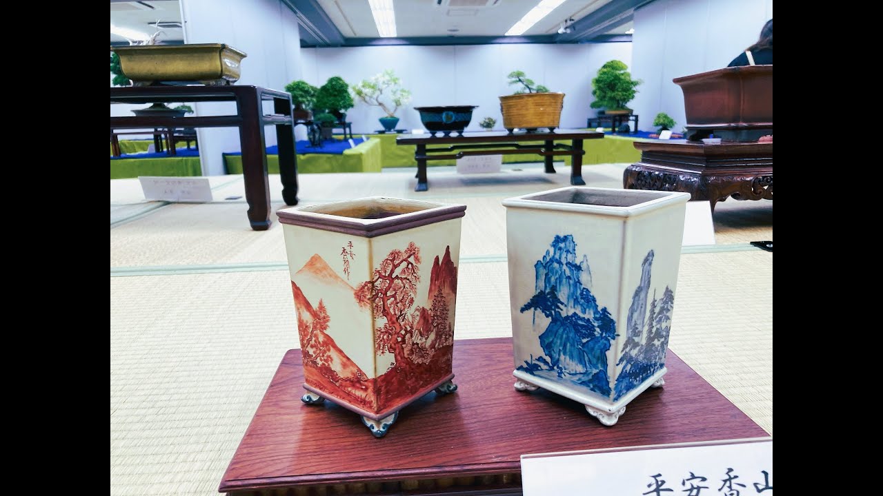SUISEKI & BONSAI POTS displayed at the Suiryoku Bonsai Exhibition 2023