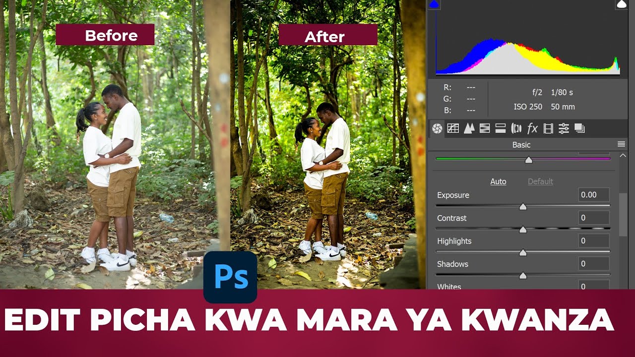 JINSI YA KUEDIT PICHA KWA MARA YA KWANZA.(CAMERA RAW FILTER) ADOBE PHOTOSHOP 
