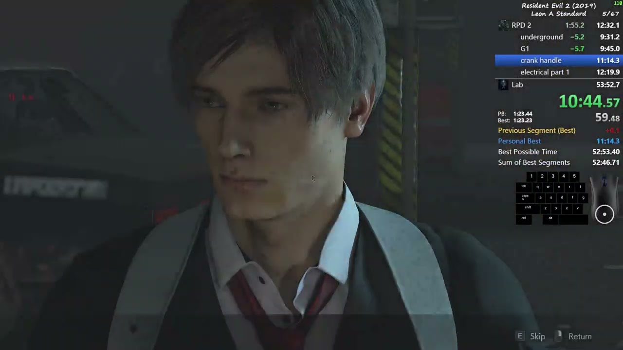 Resident Evil 2 (2019) - SPEEDRUN - Leon A Standard 