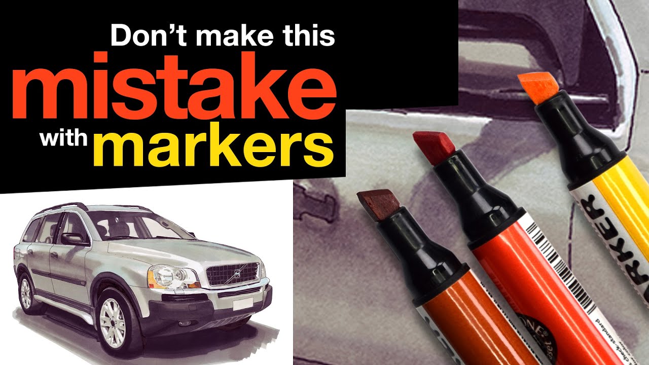How To Draw Realistic Cars: Don't Make This Mistake with Marker Rendering