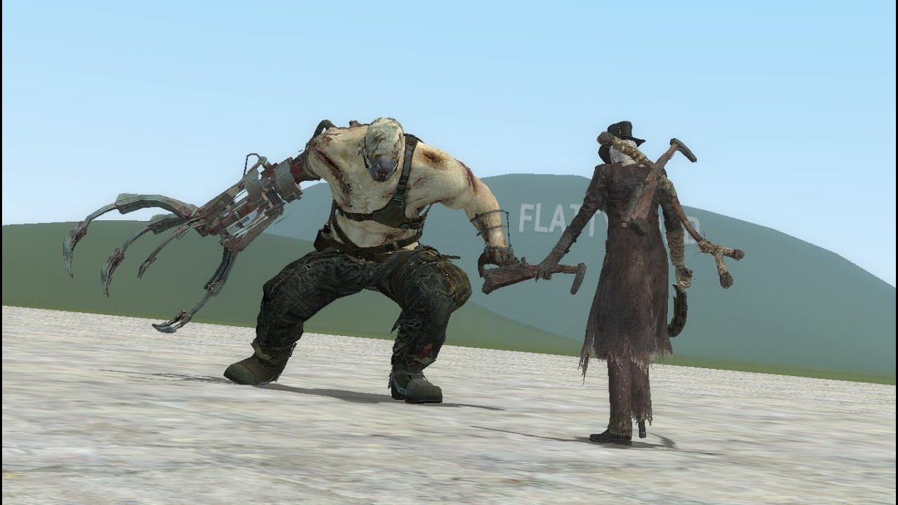 Gehrman, the first Hunter vs Ustanak (Bloodborne vs Resident Evil 6) Gmod Npc Battle!!!