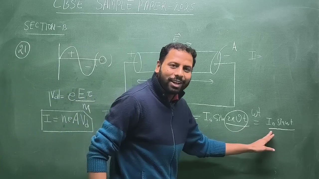 A cylindrical conductor of length l and cross-section area A is connected to.. |sample paper 2025|