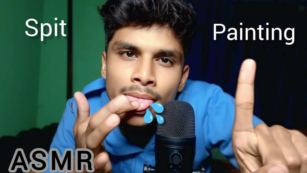 ASMR Spit Painting 💋 Soothing Mouth Sounds.