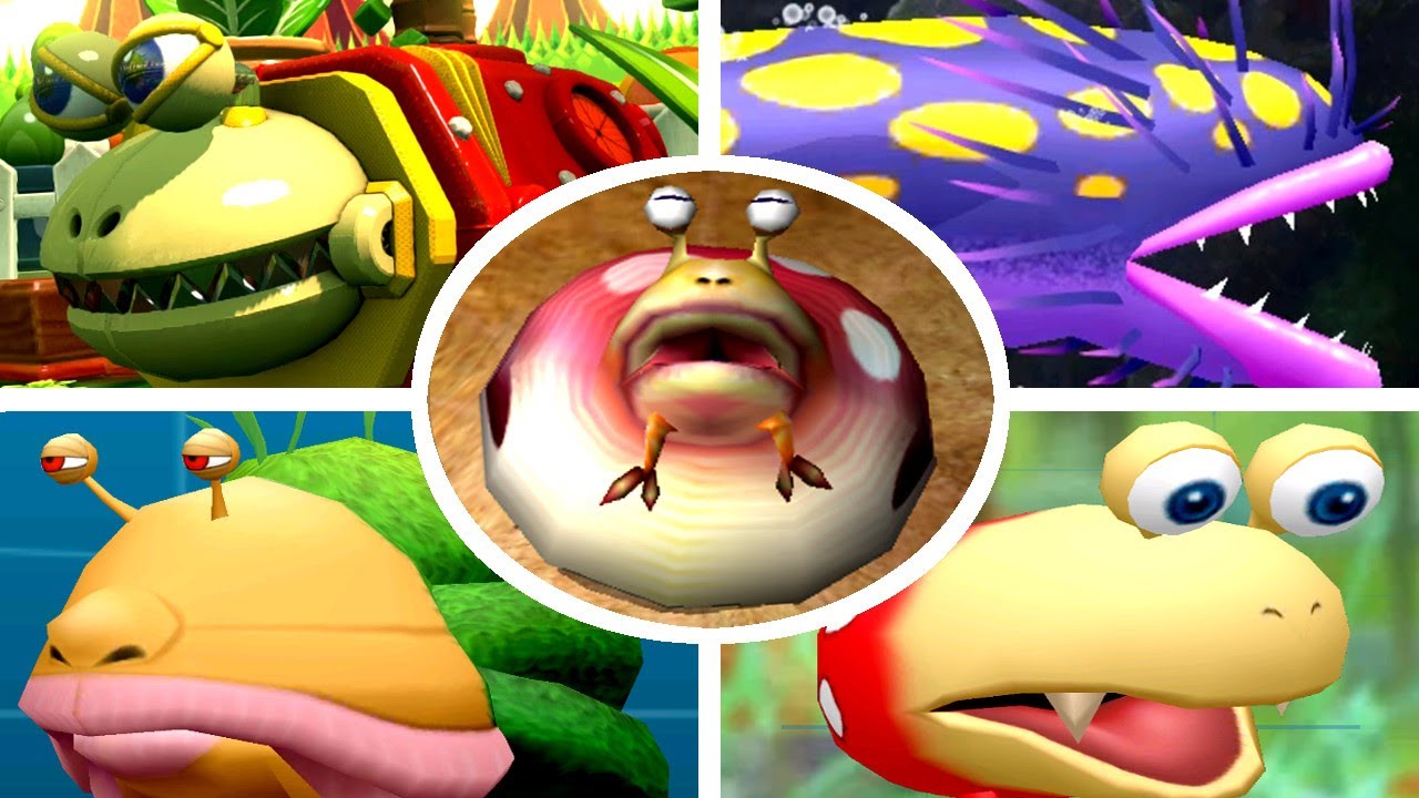 All Grub-dog (Bulborb) Bosses in Pikmin Games